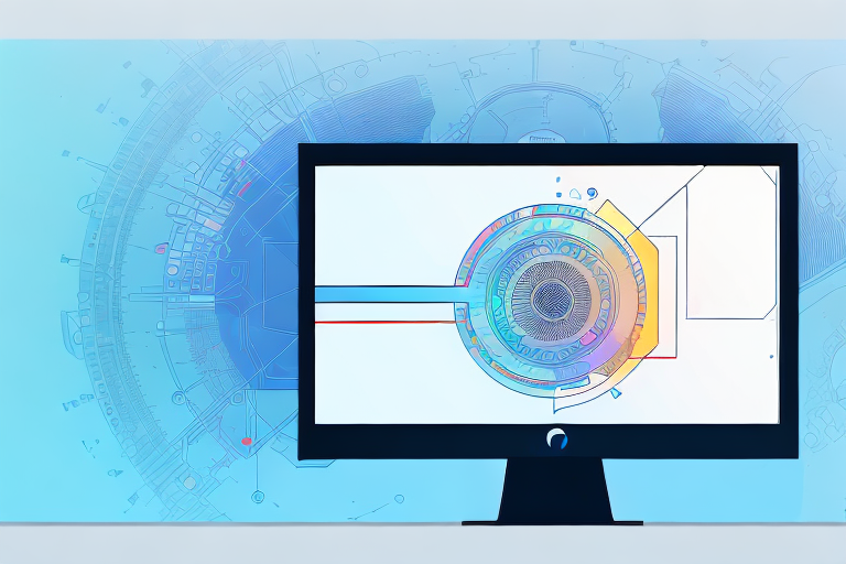 A computer monitor displaying an interface with a cursor selecting the 'print screen' button