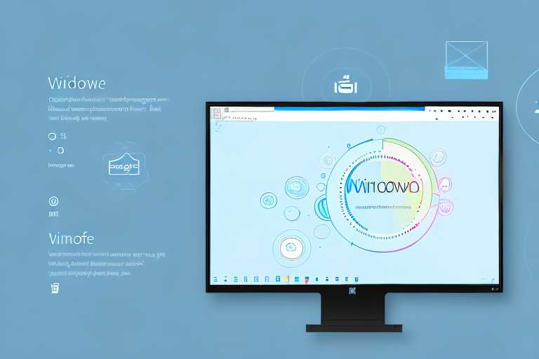 A computer screen displaying the windows 10 interface with the "prtscn" button highlighted on a keyboard