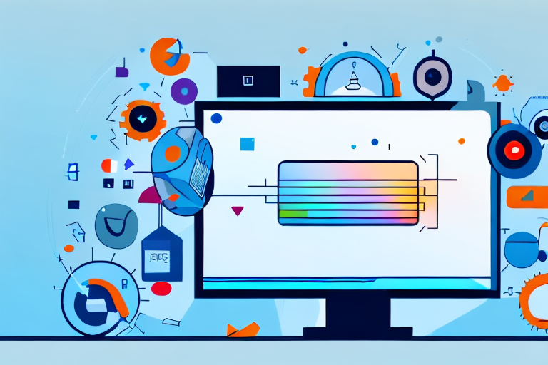 A computer monitor displaying a variety of open applications