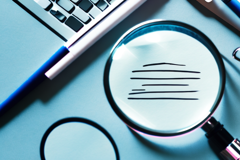 A magnifying glass hovering over a screenshot on a computer screen