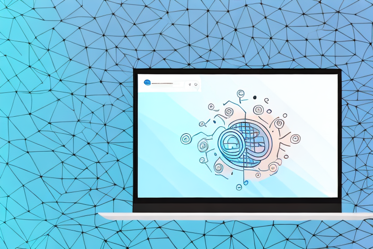 A laptop with a screenshot image on the screen