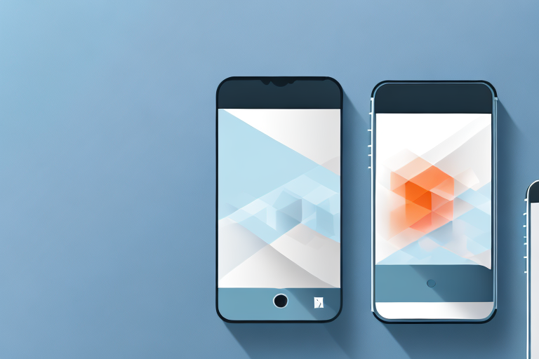 A smartphone displaying a screenshot with cropping tool marks at the corner