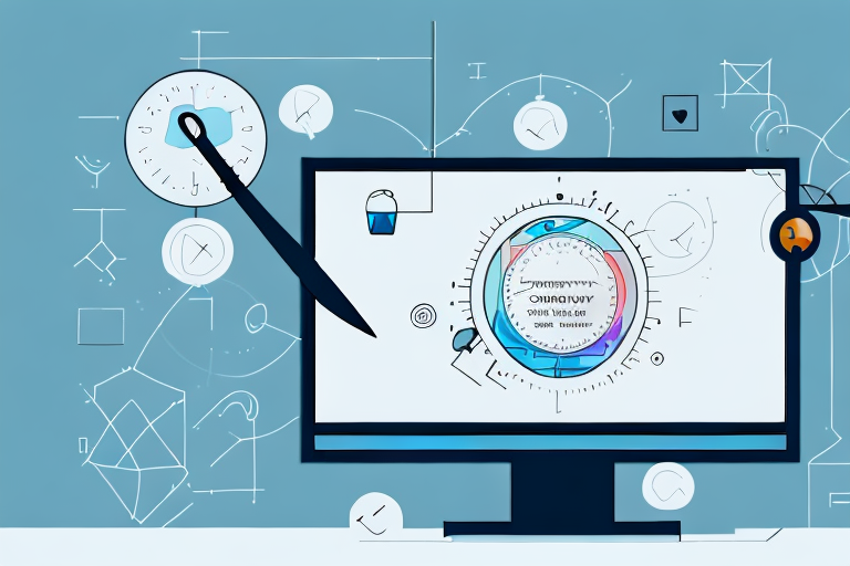 A computer monitor displaying a screenshot being cropped