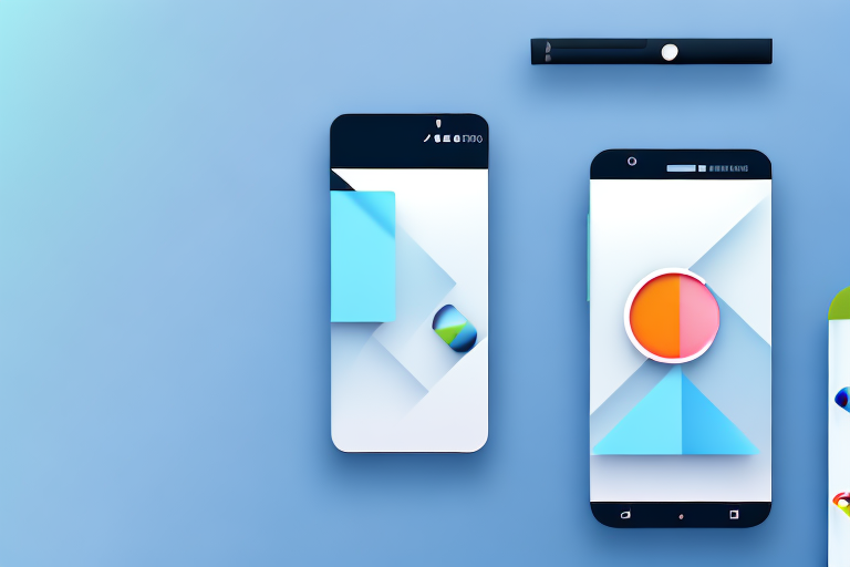An android smartphone displaying a screenshot with cropping tools visible on the screen