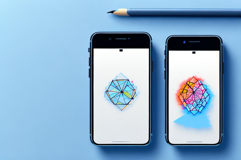 An iphone displaying a screenshot with cropping tools highlighted around the edges