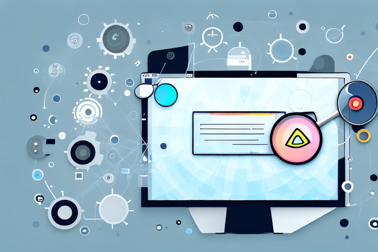 A computer screen with various screenshot tool icons floating above it