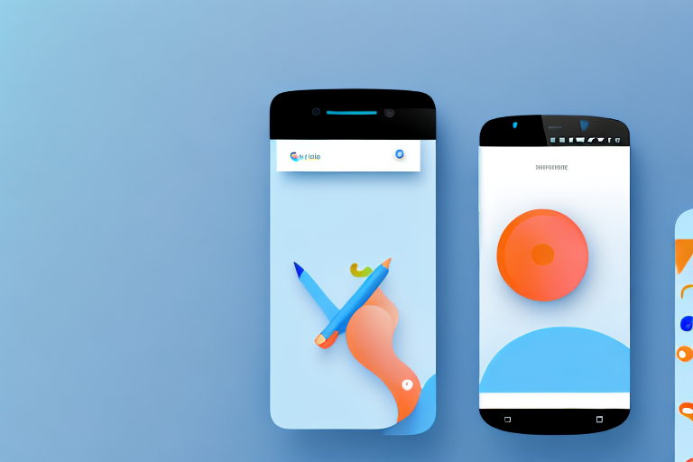 An android smartphone displaying a screenshot with cropping tools highlighted