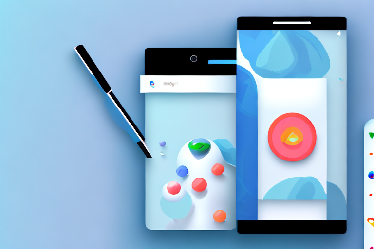 An android smartphone with a screenshot on the screen