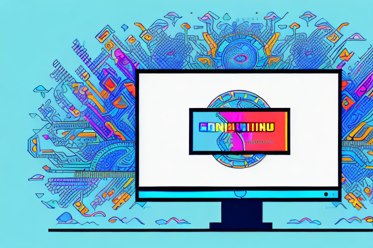 A computer monitor displaying a vibrant and detailed image