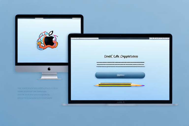 A mac computer with a screenshot image on the screen