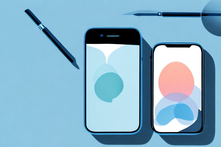 An iphone with a magnifying glass hovering over its screen