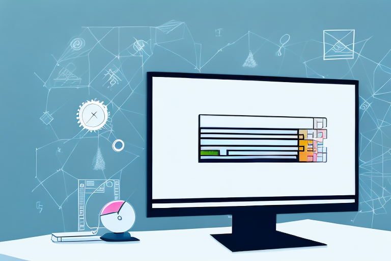 A computer monitor displaying a clear image that gradually transitions into a blurry screenshot