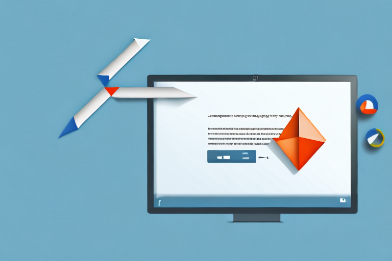 A computer screen displaying a screenshot with an arrow pointing towards a pdf icon