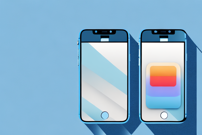 An iphone with the screen displaying a screenshot symbol