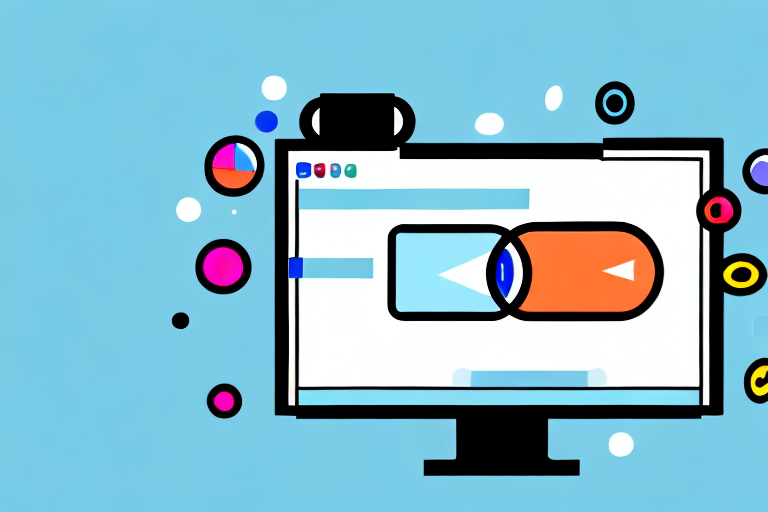 A computer screen displaying a paused video with a camera icon indicating the screenshot feature
