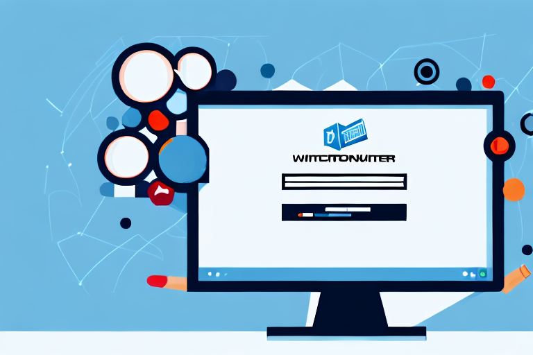 A computer monitor displaying a generic webpage