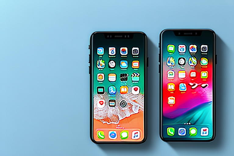 An iphone 8 with the power button and the volume up button highlighted