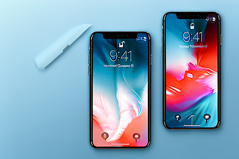 An iphone 8 plus with the power button and the volume up button highlighted