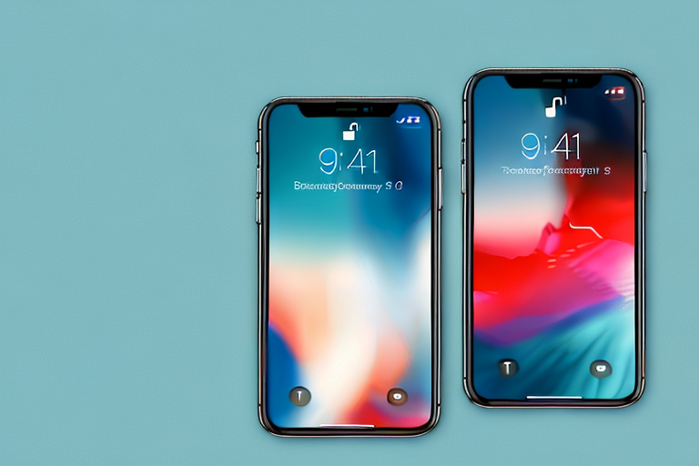 An iphone x displaying a vibrant screen