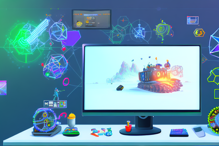 A computer monitor displaying the gmod game interface