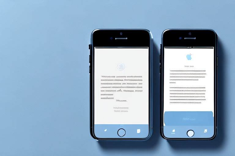 An iphone displaying a pdf