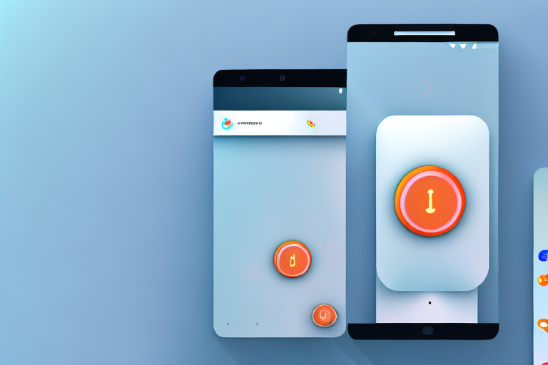 An android smartphone with a highlighted power button and volume down button