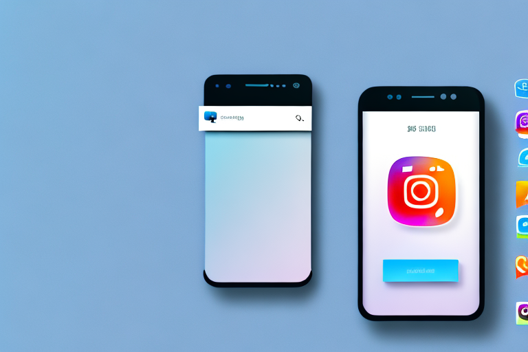 A smartphone displaying instagram interface with a perfectly fitting screenshot image on it
