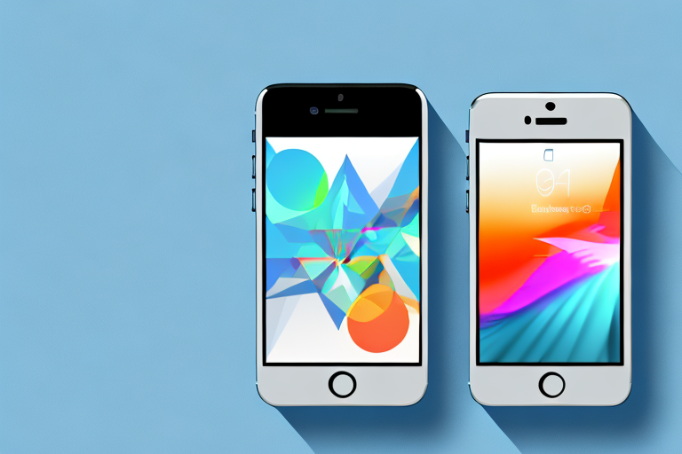 An iphone displaying a vibrant image on its screen