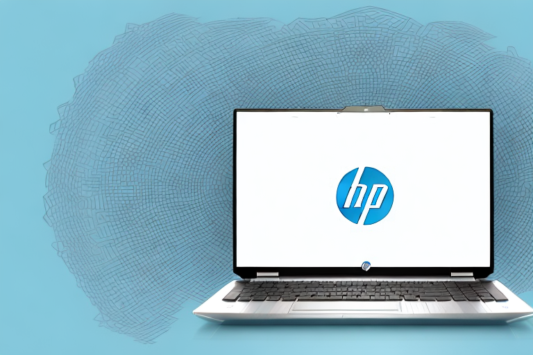 An hp laptop with a highlighted print screen button