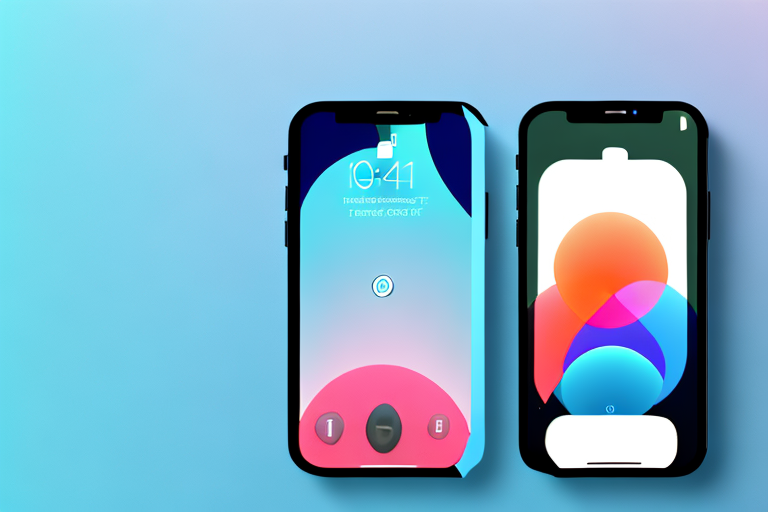 An iphone 12 displaying a screen with vibrant colors and graphics