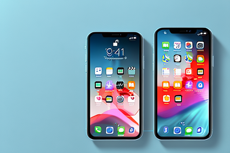 An iphone 11 with the power button and volume up button highlighted