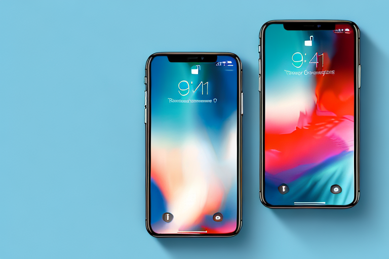 An iphone x displaying a bright