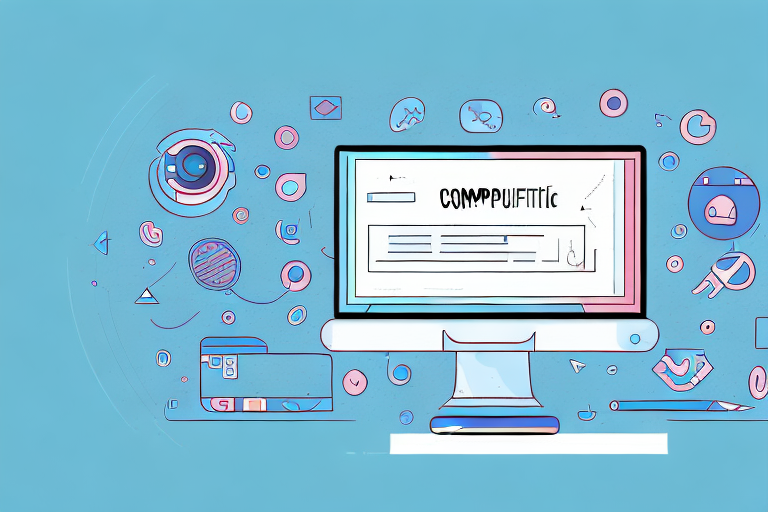 A computer screen with a camera icon