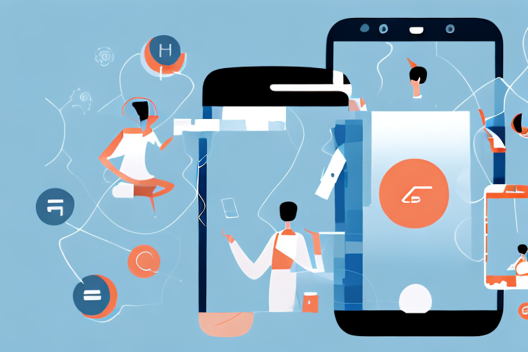 A smartphone and a computer both displaying elongated screenshots