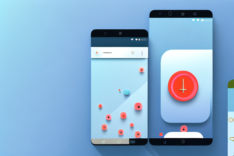 An android smartphone with the power and volume down buttons highlighted