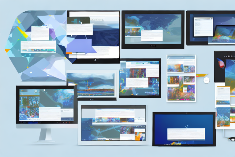 A variety of computer screens displaying different screenshot tools
