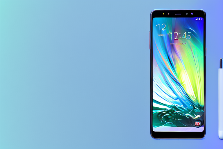 A samsung galaxy a53 smartphone with the power and volume down buttons highlighted