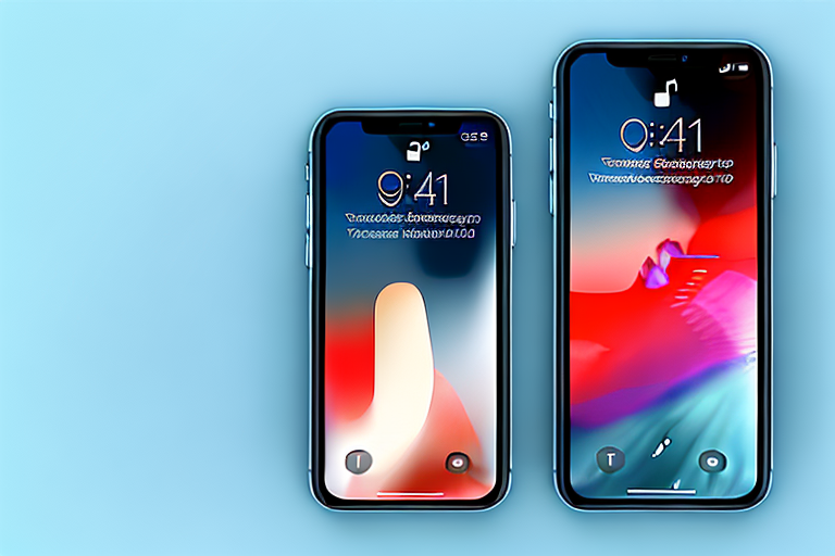 An iphone xr displaying a vibrant screen
