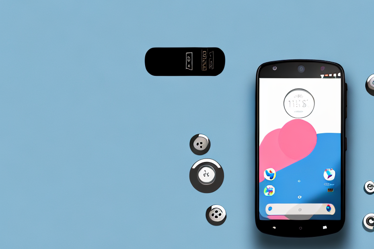 A motorola smartphone with a glowing screen