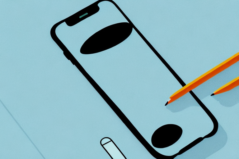 An iphone with a magnifying glass hovering over its screen