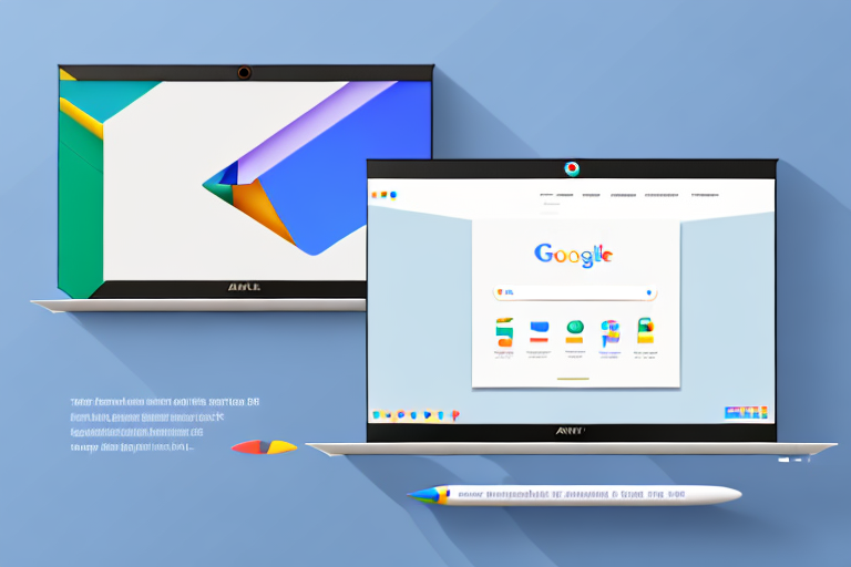 A chromebook laptop with a screenshot of a webpage on its screen