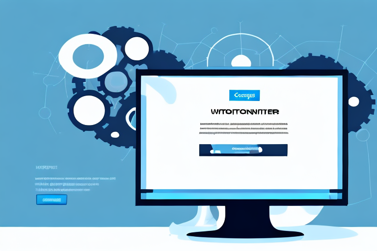 A computer monitor displaying a generic webpage