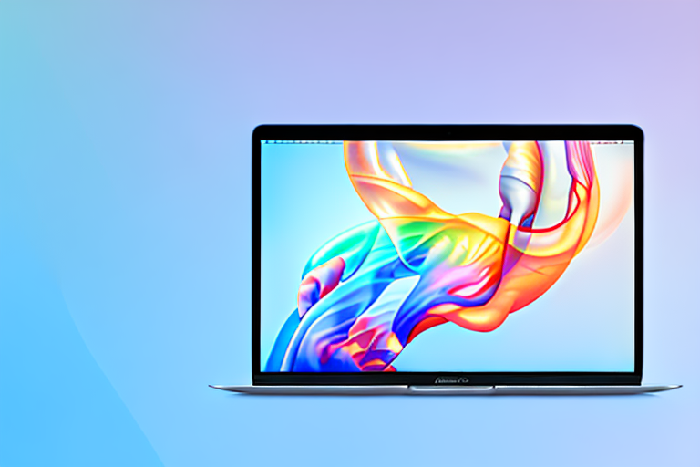 A macbook air with a screenshot on the screen