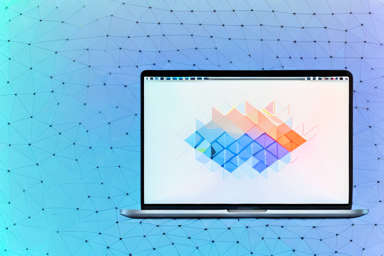 A macbook pro with a screenshot on the screen