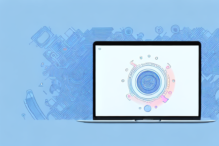 A macbook with a screenshot image on the screen