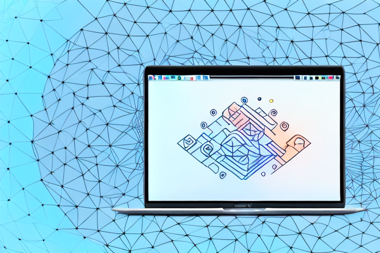 A macbook with a screenshot on the screen