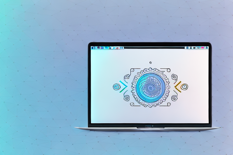 A macbook with a screenshot on the screen