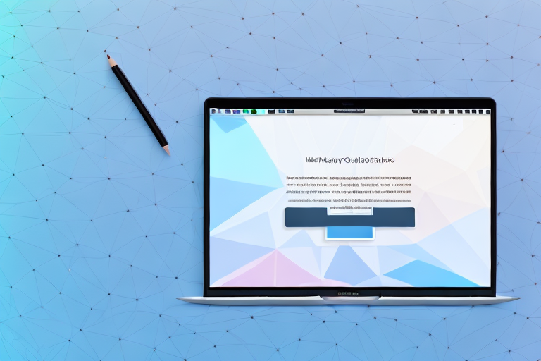 A macbook with a screenshot of an application on its screen