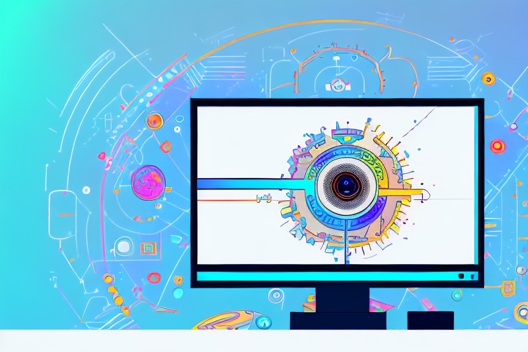 A computer monitor displaying a vibrant and detailed image