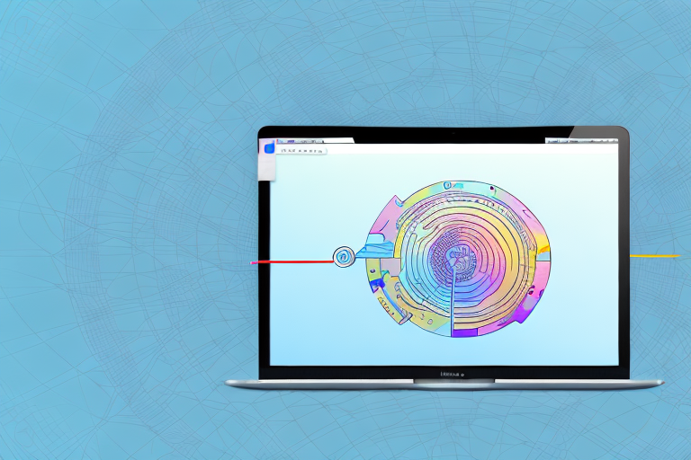 A mac computer with a screenshot on the screen